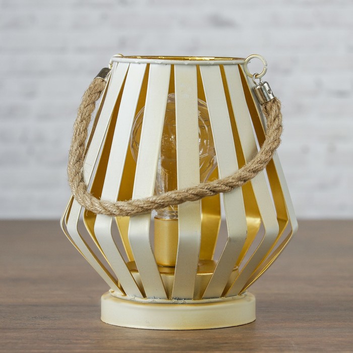 Лампа настольная лофт "Лучи света" 3АА 14,5х14,5х16,5 см