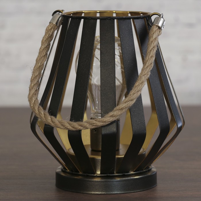 Лампа настольная лофт "Сумеречные лучи" 3АА 14,5х14,5х16,5 см