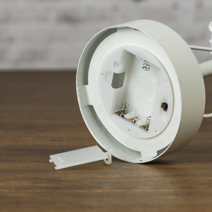 Лампа настольная лофт "Вивьен" белая 3ААА 15х15х30 см