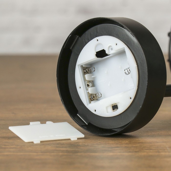 Лампа настольная лофт "Идея" чёрная 3ААА 14х18х33 см