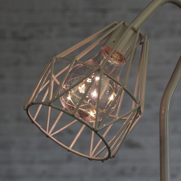 Лампа настольная лофт "Студия" белая 3ААА 13,519х32,5 см