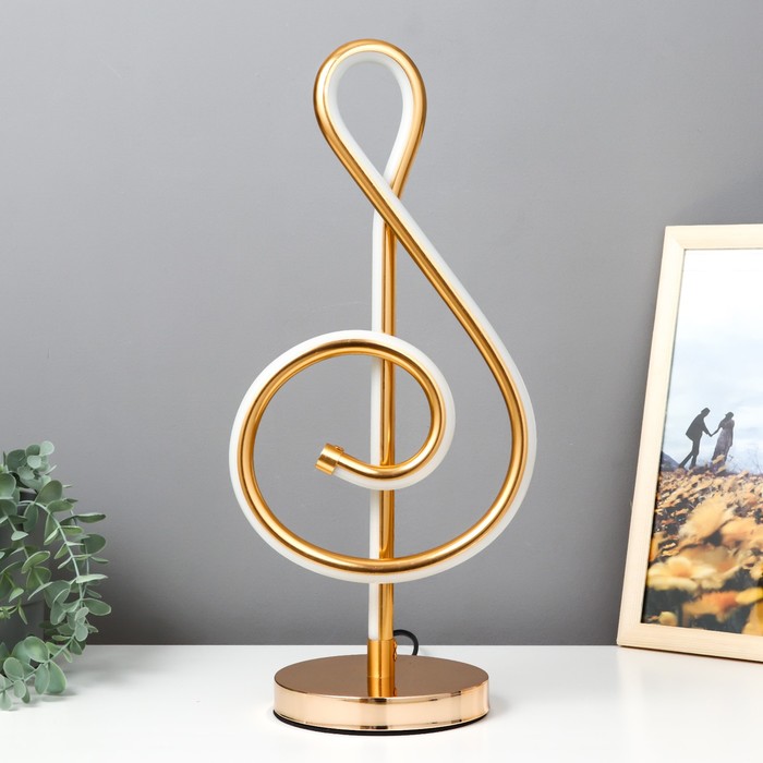 Настольная лампа металл, силикон "Скрипичный ключ" 5Вт от 220В 15х19,5х44,7