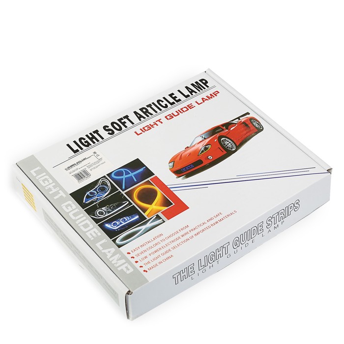 Подсветка фары 60 LED-2835, гибкий неон 60 см, повторитель поворота, бегущий огонь, 2 шт.