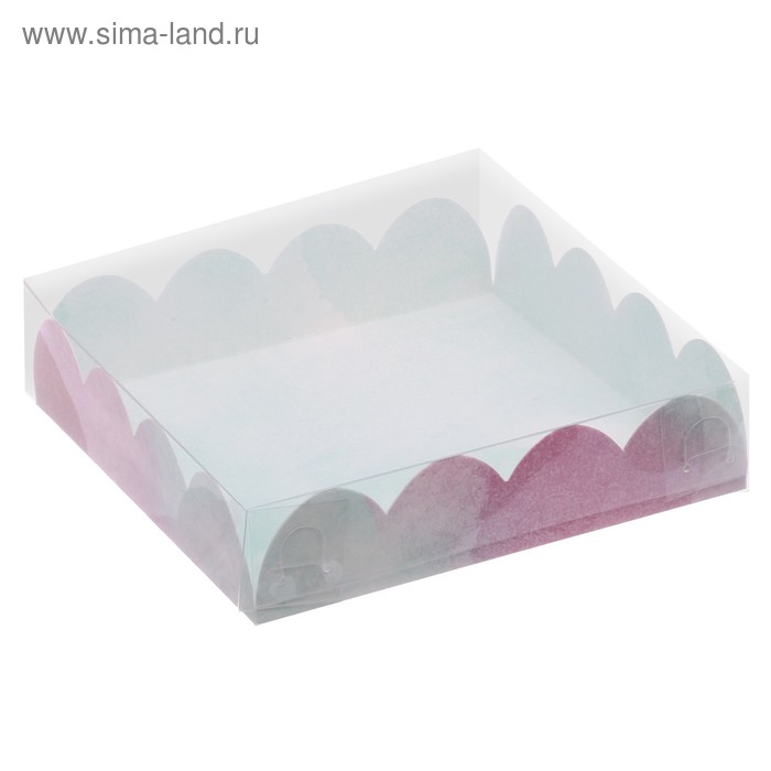 Упаковка для печенья Коробка для кондитерских изделий с PVC-крышкой My Love, 13 × 13 × 3 см