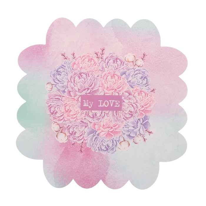 Коробка для кондитерских изделий с PVC крышкой My Love, 13 х 13 х 3 см