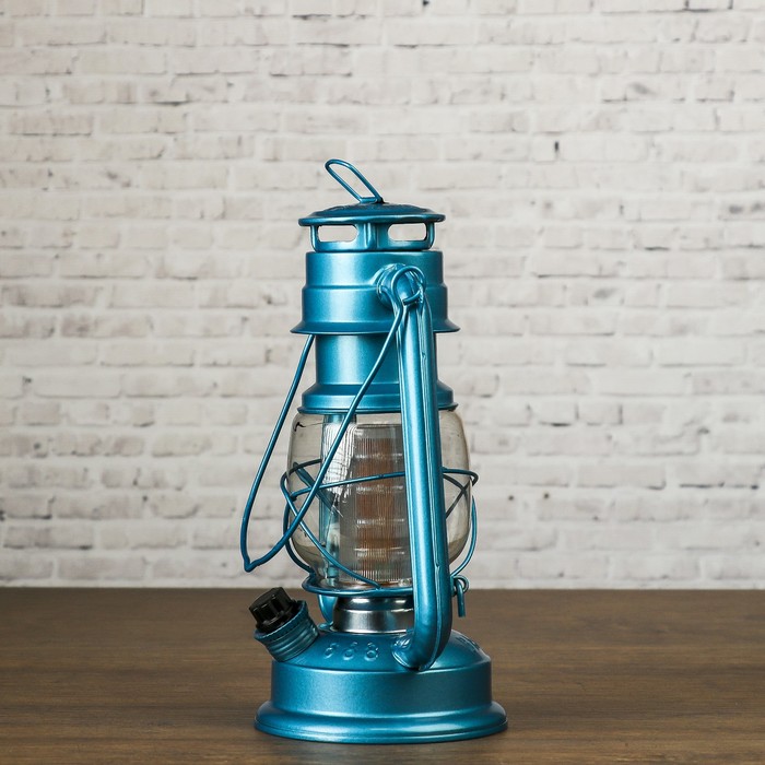 Светильник настольный "Летучая мышь" 12LED 2хR20(не в комплекте) голубой 12х15,5х24см