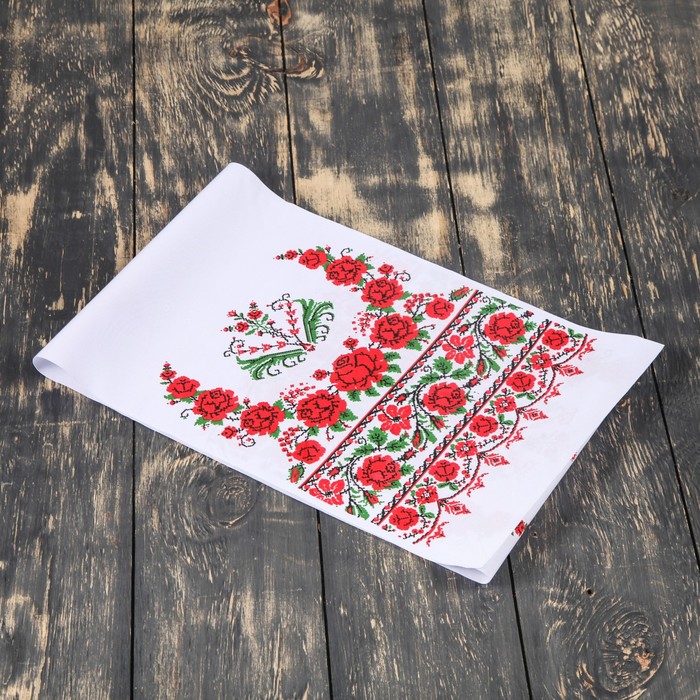 Рушник с орнаментом "Цветочный сад", 100х25 см