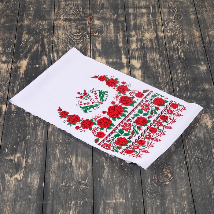 Рушник с орнаментом "Цветочный сад", 150х30 см