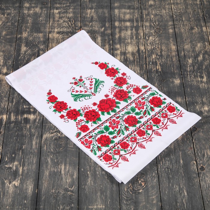 Рушник с орнаментом "Цветочный сад", 200х35 см