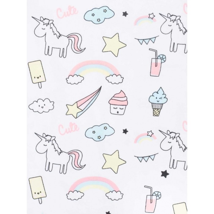 Повязка на голову, 0-12 мес, принт единорог 503-001-65159