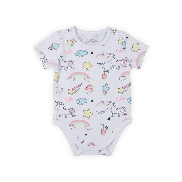 Боди детское, рост 74-80 см, принт единорог 601-102-65159