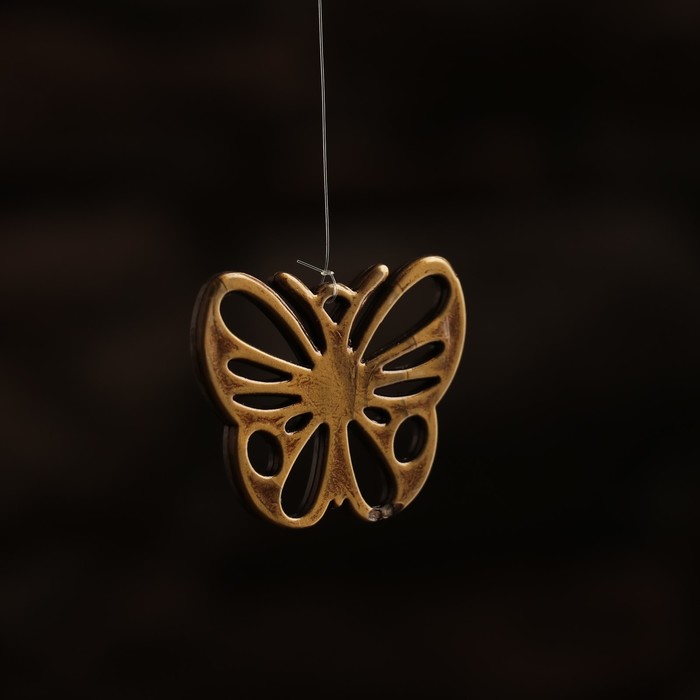 Музыка ветра пластик "Бабочки и сердца" 4 трубки 10 элементов 64 см