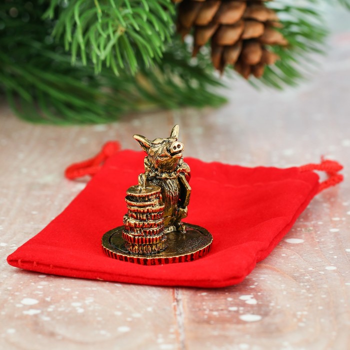 Фигурка новогодняя в мешочке "Притягатель бабосиков"