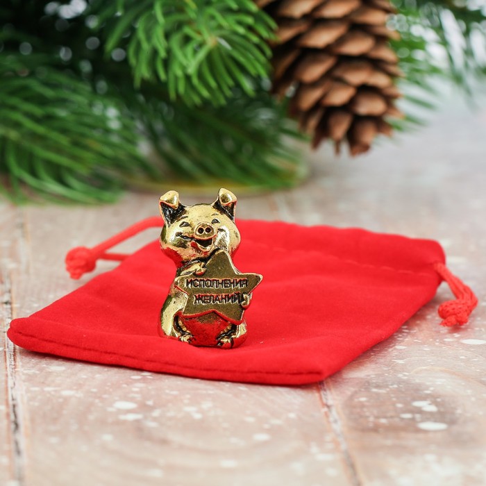 Фигурка новогодняя в мешочке "Исполнения желаний"