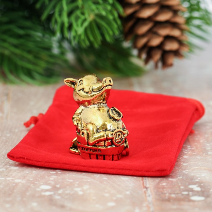 Фигурка новогодняя в мешочке "Благополучия"