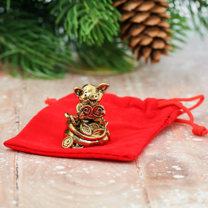 Фигурка новогодняя в мешочке "Достатка"