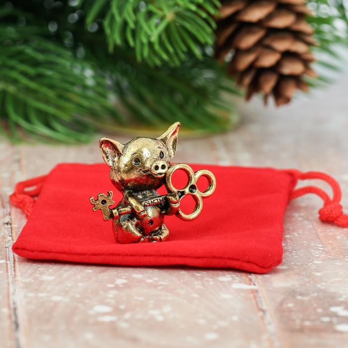 Фигурка новогодняя в мешочке "Счастья"