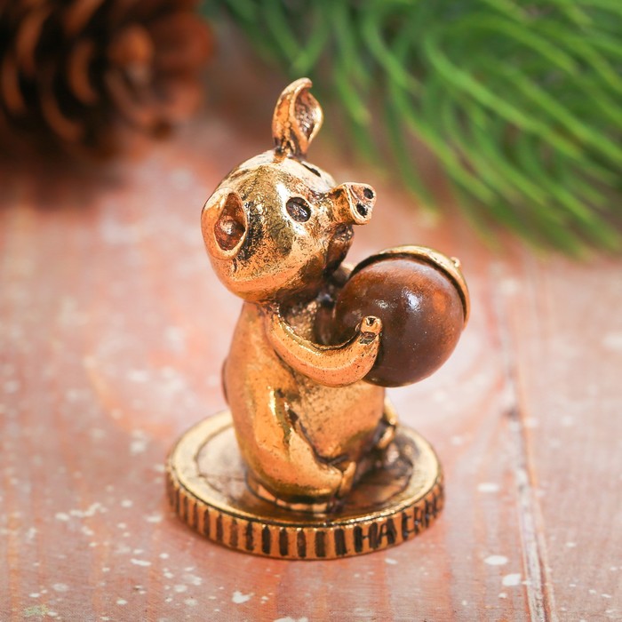 Фигурка новогодняя в мешочке "На счастье"