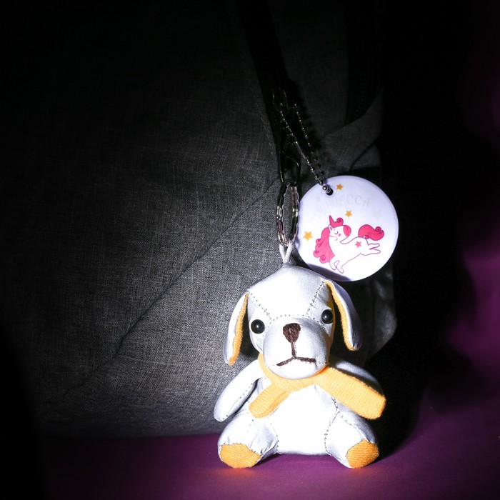 Набор светоотражателей "Я иду", мягкая игрушка, брелок