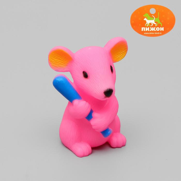 Игрушка пищащая "Мышь", 9 см,