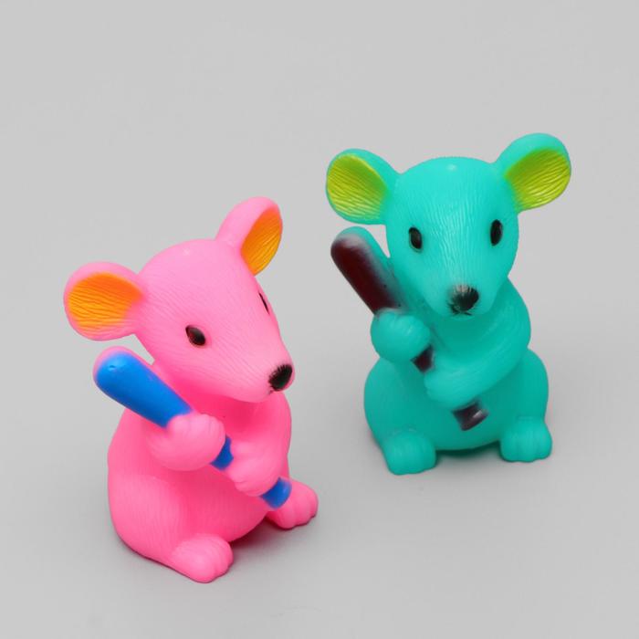 Игрушка пищащая "Мышь", 9 см,