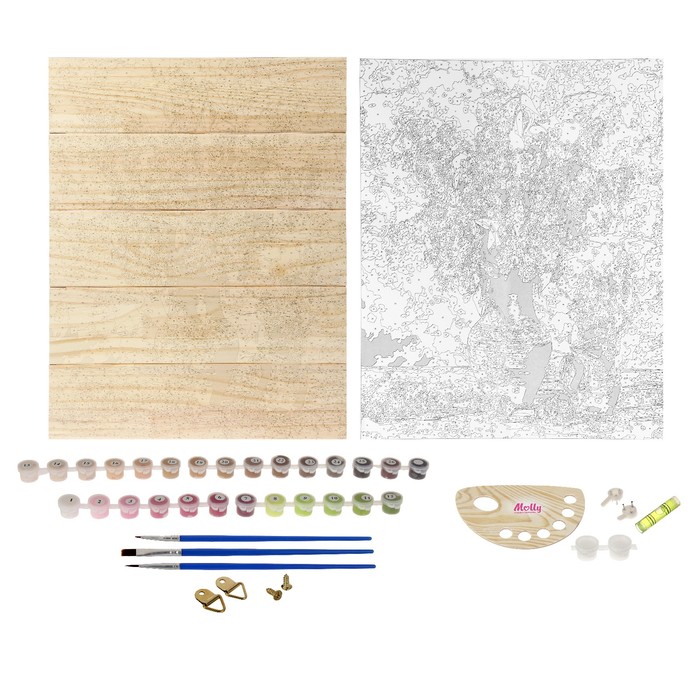 Картины по номерам на дереве 40х50 "Бордо" 27 цв