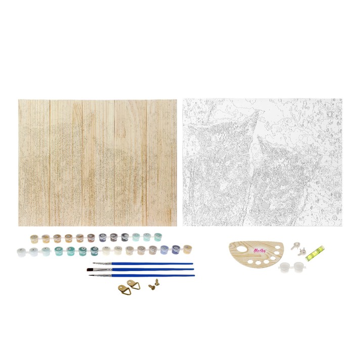 Картины по номерам на дереве 40х50 "Преданность" 27 цв