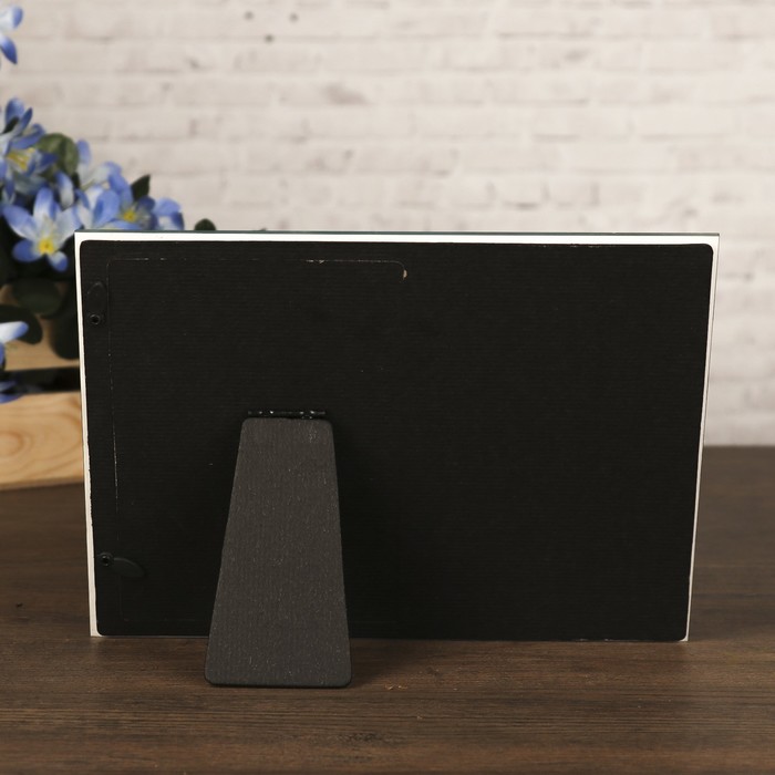 Фоторамка стекло 10х15 см "Бабочки на цветах" 17х22 см