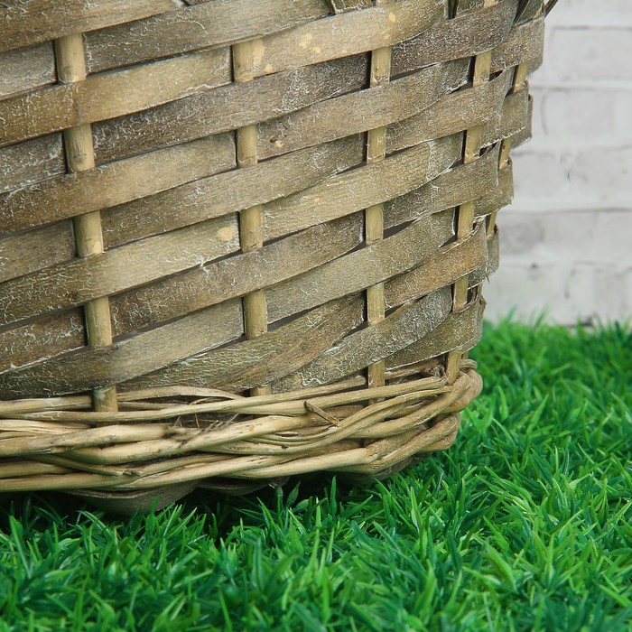 Набор корзин, 3 шт: D=35, H=21/57 см, D=29, H=20/52 см, D=24, H=17/46 см, ива