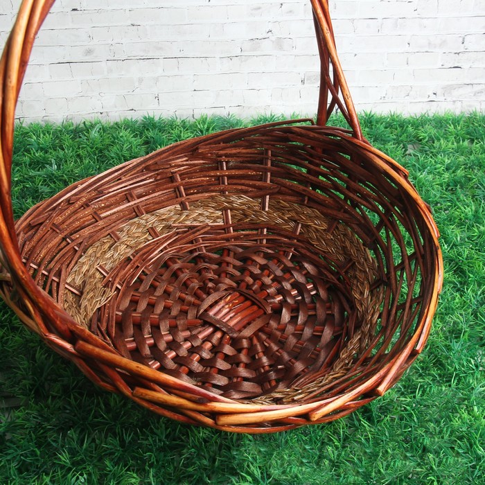 Набор корзин, 3 шт: 34×31×10/34 см, 29×27×9/29 см, 24×20×9/25 см, ива, гиацинт