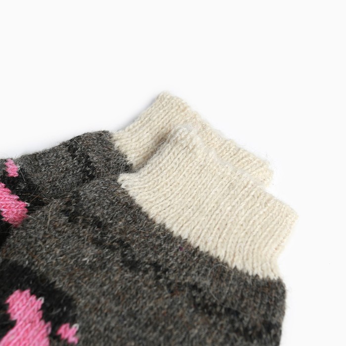 фото Носки женские шерстяные укороченные, цвет серый, размер 23 стильная шерсть