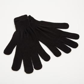 Перчатки женские, цвет чёрный, размер 18 Ош