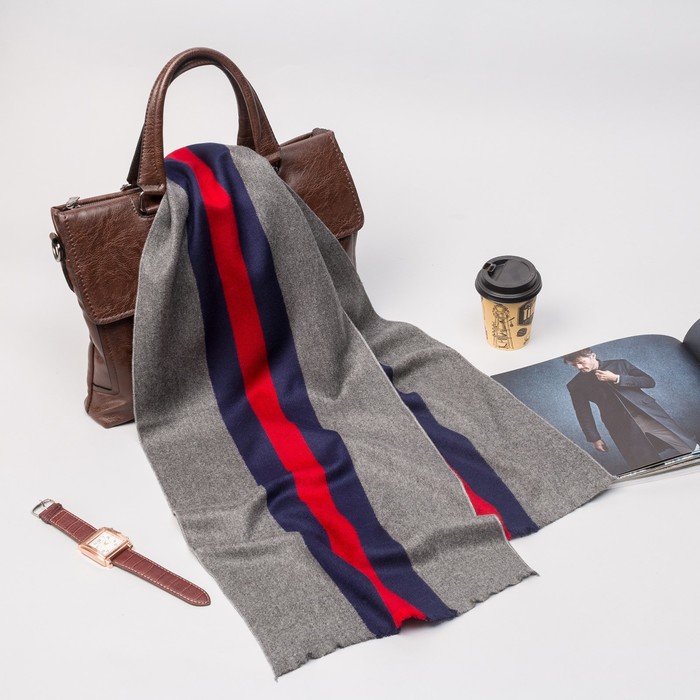 Палантин мужской Этель "Дейл" 30*170 см, 80% х/б, 20% акрил