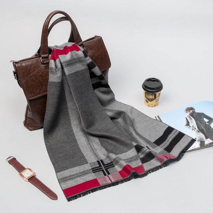 Палантин мужской Этель "Френк" 30*170 см, 80% х/б, 20% акрил