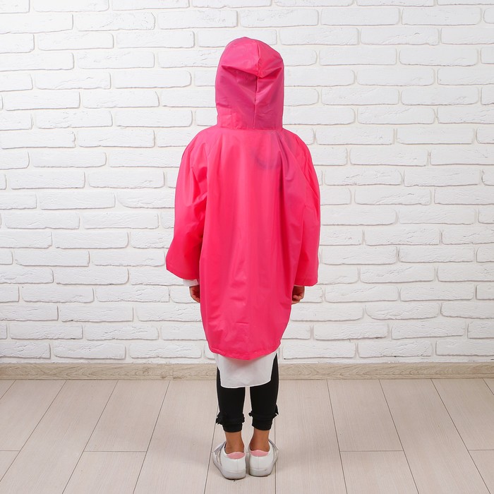 Дождевик детский "Бабочки и цветочки", размер M