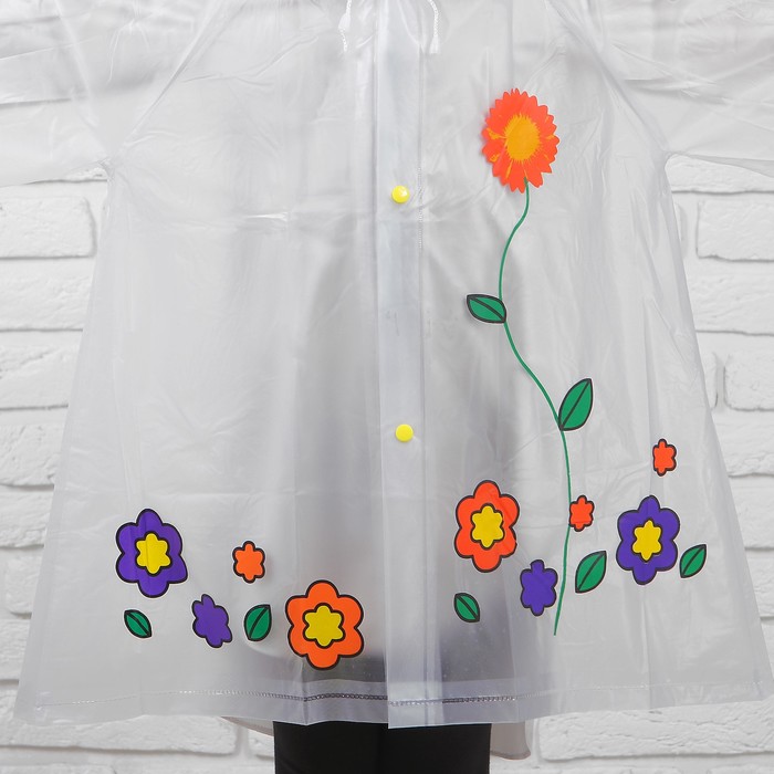 Дождевик детский "Летняя полянка", размер M