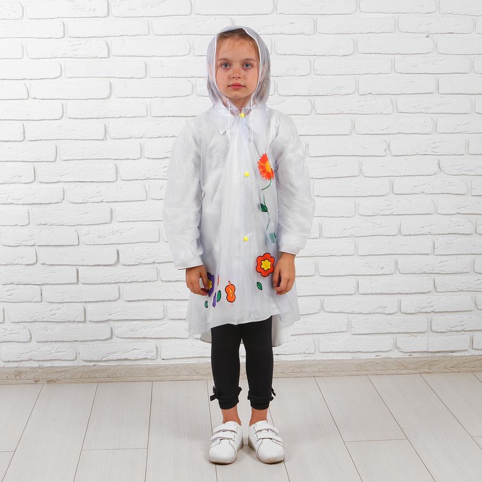 Дождевик детский "Летняя полянка", размер M