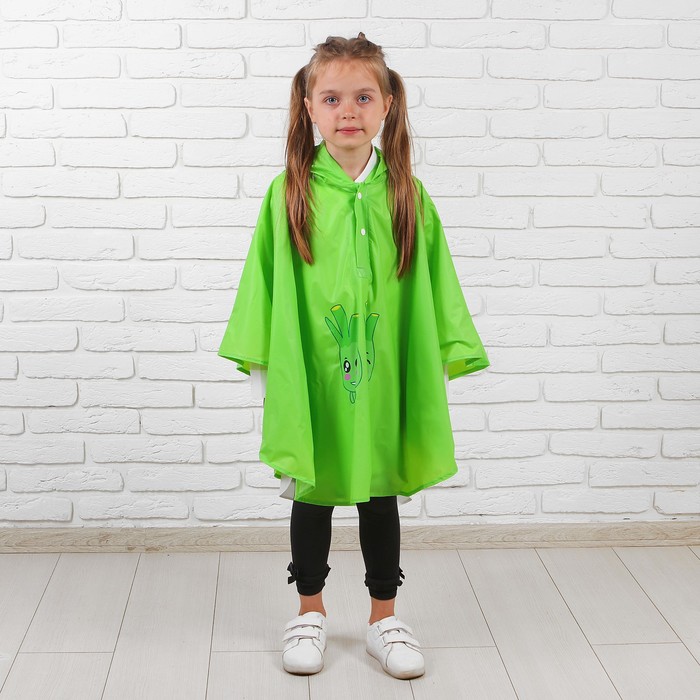 Дождевик детский- пончо "Луковки", размер M