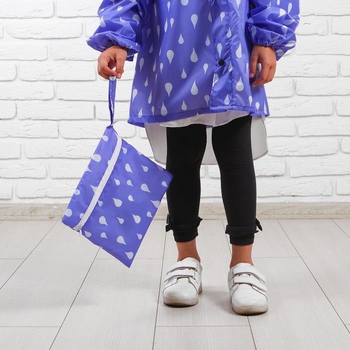 Дождевик детский "Капелька", цвет фиолетовый, размер M