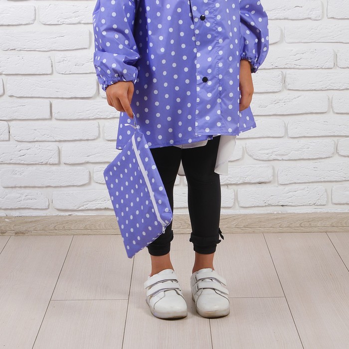 Дождевик детский "Горошек", цвет фиолетовый, размер M