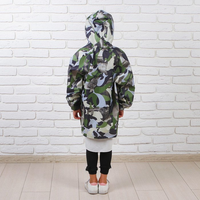 Дождевик детский "Хаки", зеленый, размер M