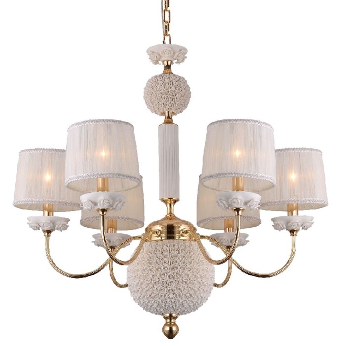 Люстра ADAGIO 6x60Вт Е14 золото 71x71x159,6см