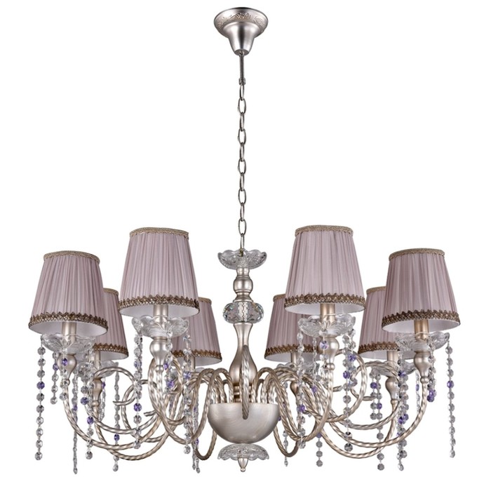 Люстра ALEGRIA 8x60Вт Е14 серебро 85,9x85,9x153,5см