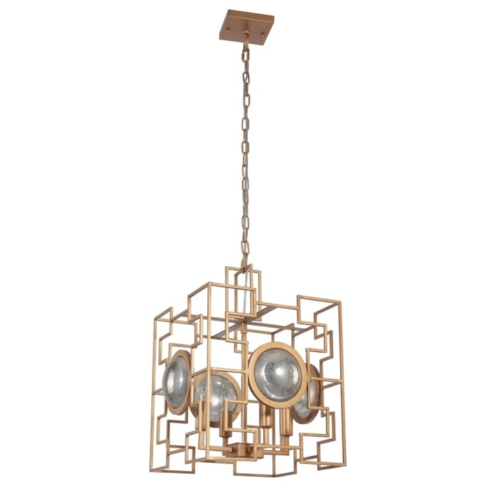 Светильник CUENTO 4x60Вт Е14 золото 32x32x148см