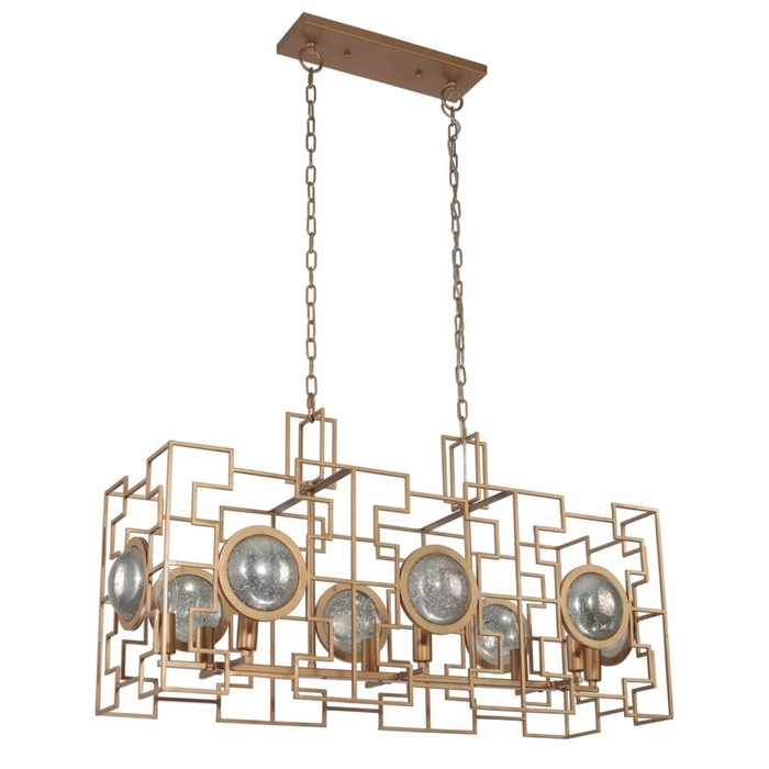 Светильник CUENTO 8x60Вт Е14 золото 96,8x30x153см