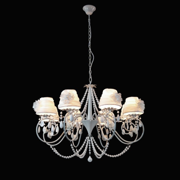 Люстра ELENA 8x60Вт Е14 белый 54x54x136см