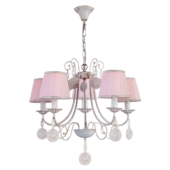 Люстра EMILIA 5x60Вт Е14 белый, золото 66x66x98см