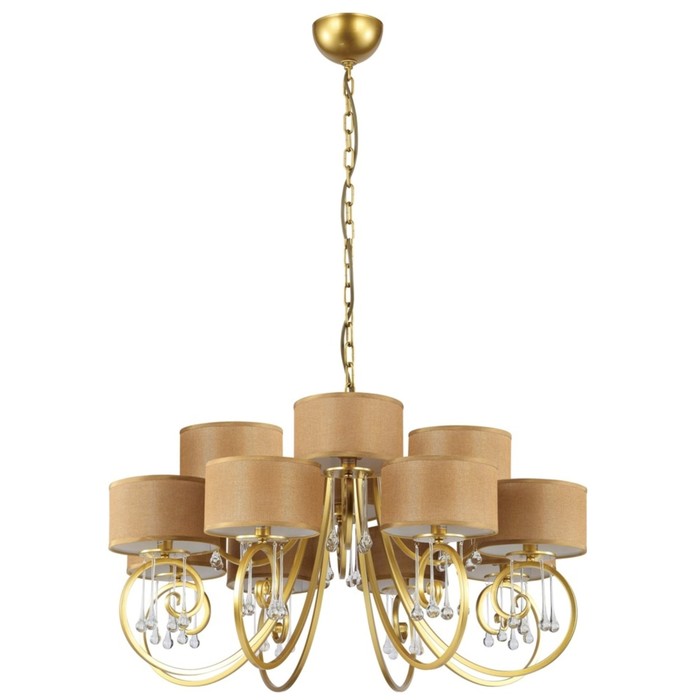 Люстра FONTAIN 12x60Вт Е14 золото 107,5x107,5x157см