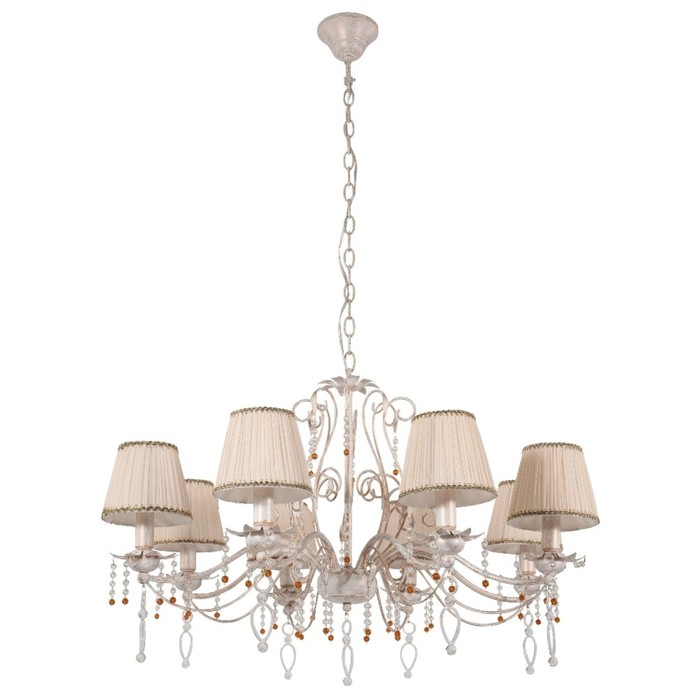 Люстра GLORIA 8x60Вт Е14 белый, золото 83x83x122,5см