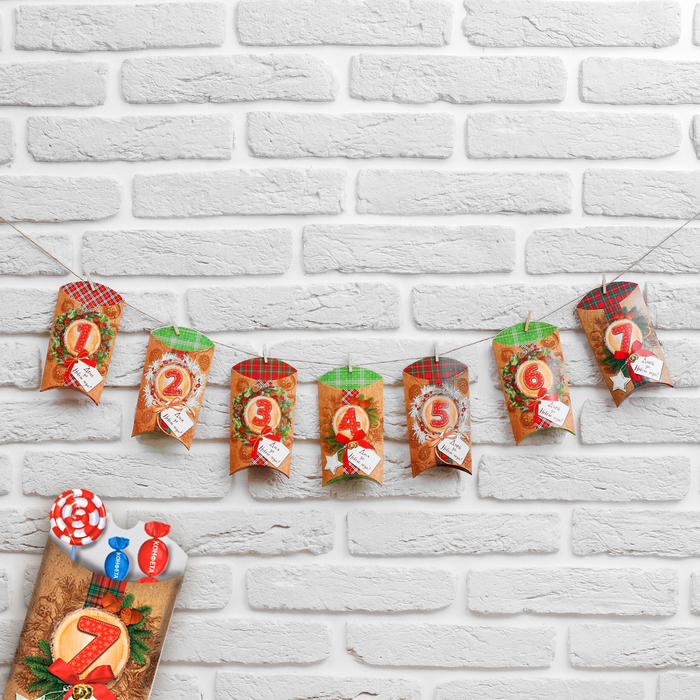 Гирлянда новогодняя "Скоро новый год" с прищепками